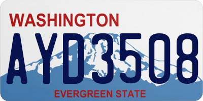 WA license plate AYD3508