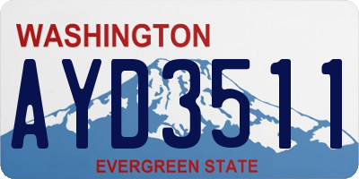 WA license plate AYD3511