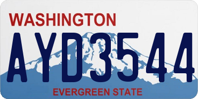 WA license plate AYD3544