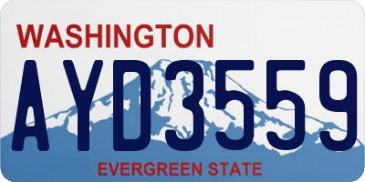 WA license plate AYD3559