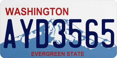 WA license plate AYD3565