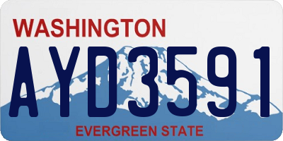 WA license plate AYD3591