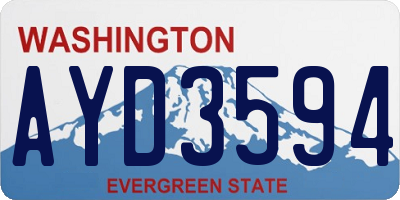 WA license plate AYD3594