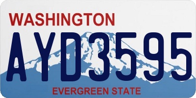 WA license plate AYD3595
