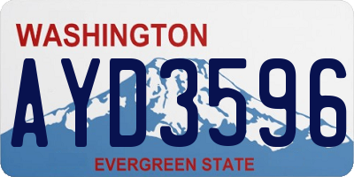 WA license plate AYD3596