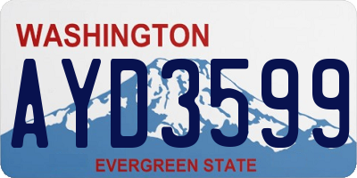 WA license plate AYD3599