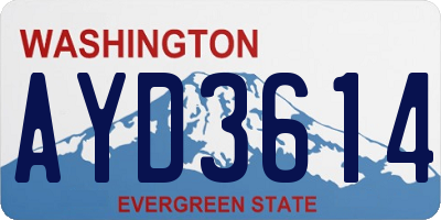 WA license plate AYD3614