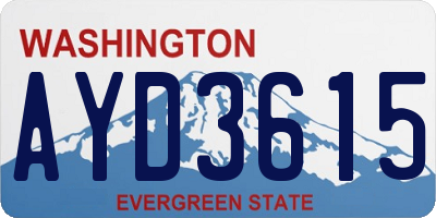 WA license plate AYD3615