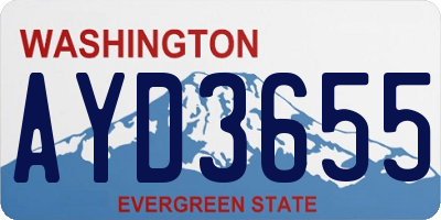 WA license plate AYD3655