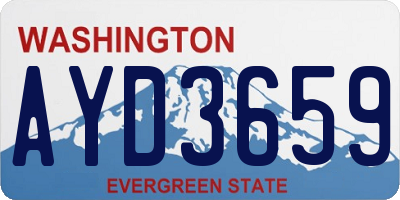 WA license plate AYD3659