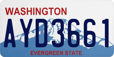 WA license plate AYD3661