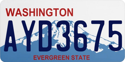 WA license plate AYD3675
