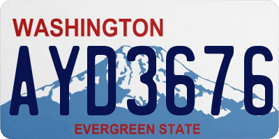 WA license plate AYD3676