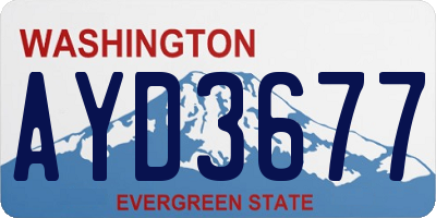 WA license plate AYD3677