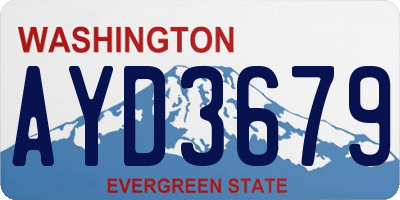 WA license plate AYD3679