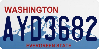 WA license plate AYD3682