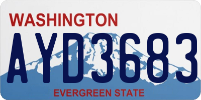 WA license plate AYD3683