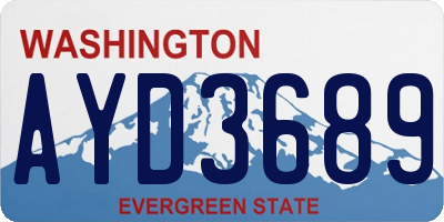 WA license plate AYD3689