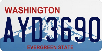 WA license plate AYD3690