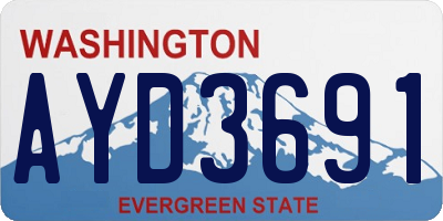 WA license plate AYD3691