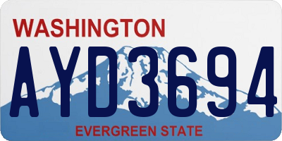 WA license plate AYD3694