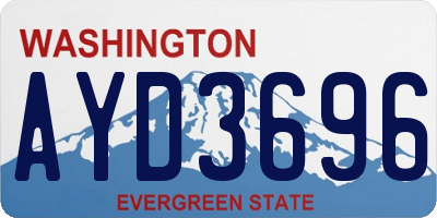 WA license plate AYD3696