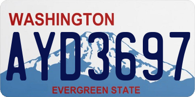 WA license plate AYD3697