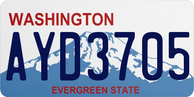 WA license plate AYD3705