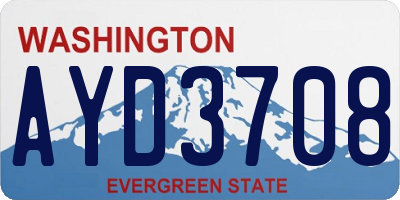 WA license plate AYD3708
