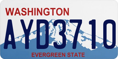 WA license plate AYD3710