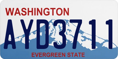WA license plate AYD3711