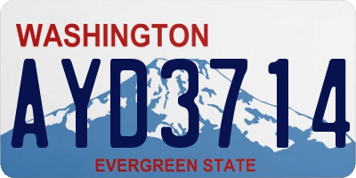 WA license plate AYD3714