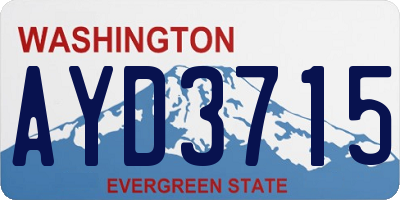 WA license plate AYD3715