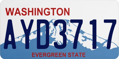 WA license plate AYD3717