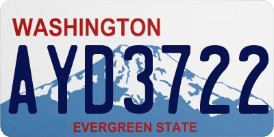 WA license plate AYD3722