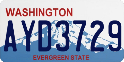 WA license plate AYD3729