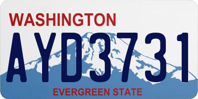 WA license plate AYD3731