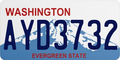 WA license plate AYD3732