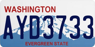 WA license plate AYD3733