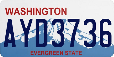 WA license plate AYD3736