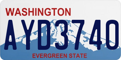 WA license plate AYD3740