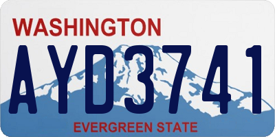 WA license plate AYD3741