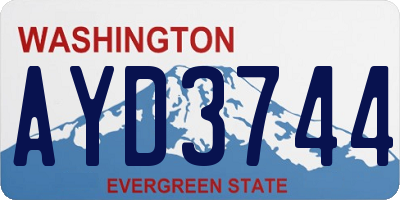 WA license plate AYD3744