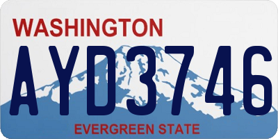 WA license plate AYD3746