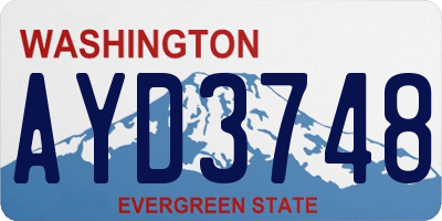 WA license plate AYD3748