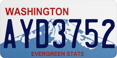 WA license plate AYD3752