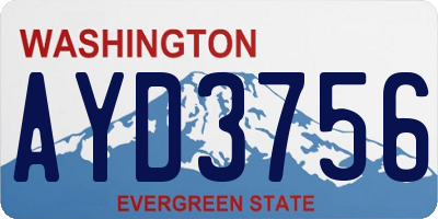 WA license plate AYD3756