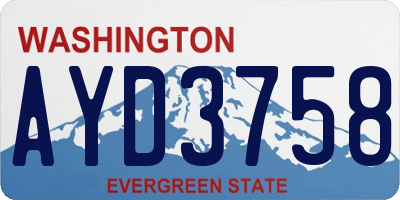 WA license plate AYD3758