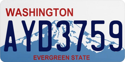 WA license plate AYD3759