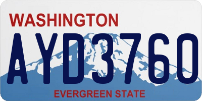 WA license plate AYD3760